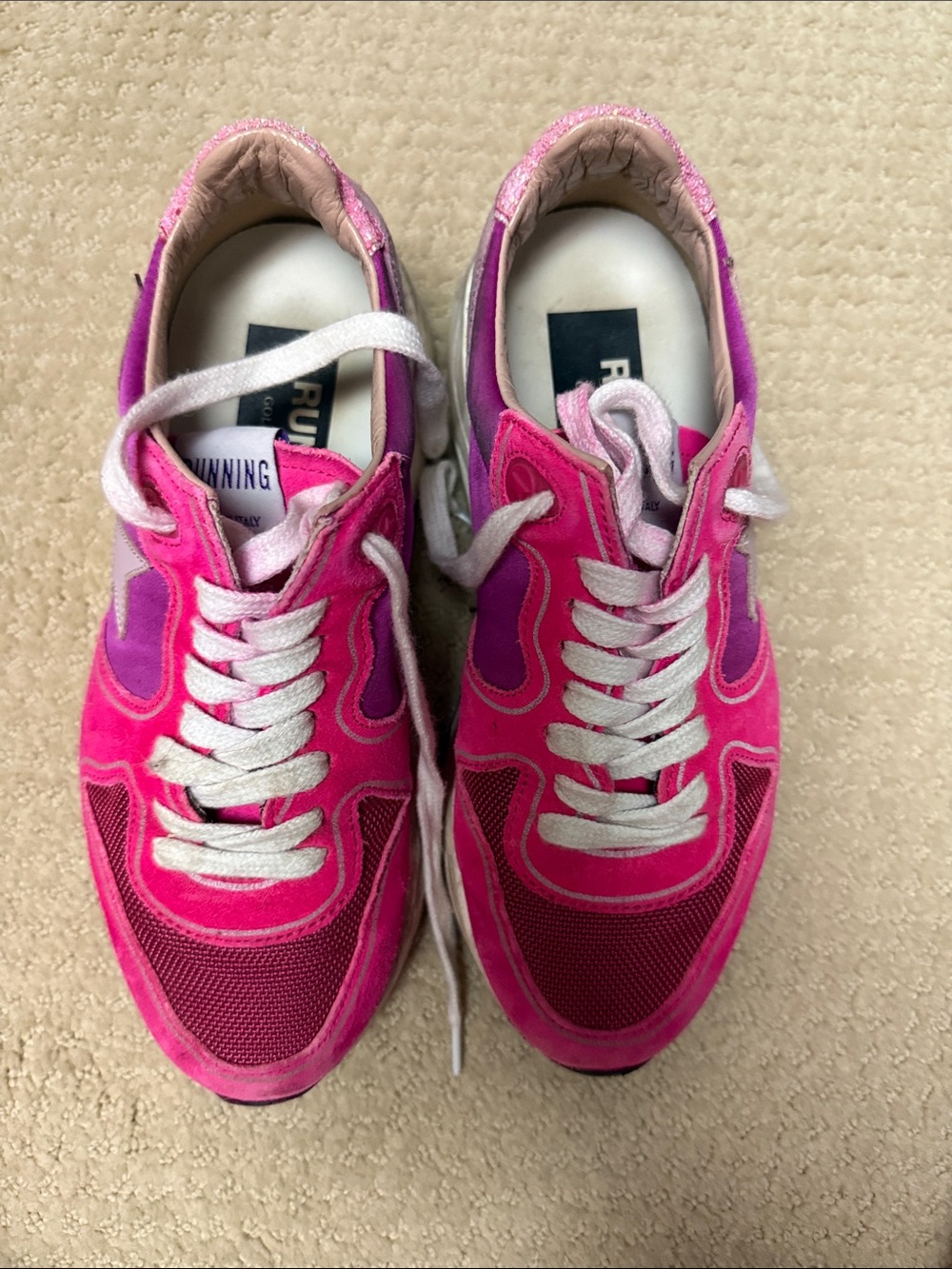 Golden Goose Pink and Purple Women's Athletic Sneakers